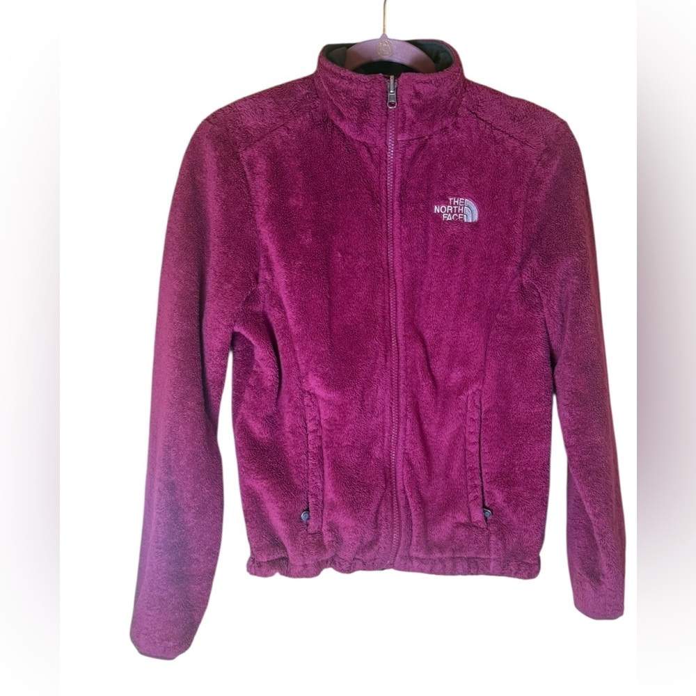 The North Face Osito Fuchsia Pink Fleece Full Zip Coat Jacket Youth Preteen XS - Picture 2 of 11